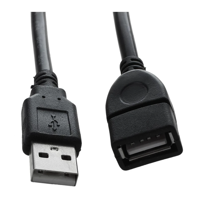 Ультра тонкий usb-хаб 4-Порты и разъёмы USB 2,0 концентратор Черный& USB 2,0 a MALE к женскому удлинитель Кабель удлинитель шнура для портативных ПК Черный