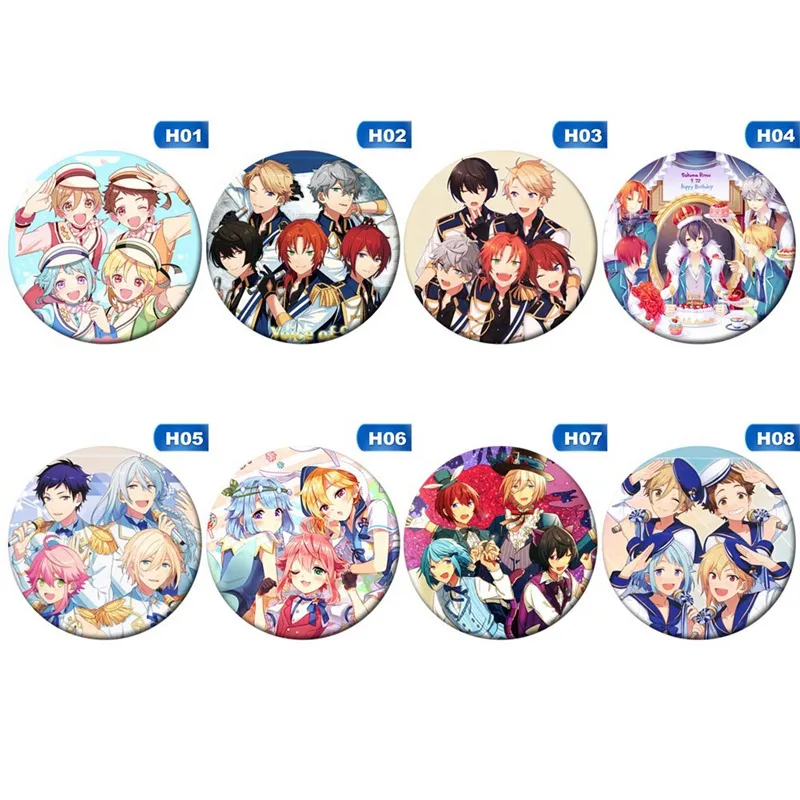 Lovley Ensemble Stars Cosplay Costumes Badges Akehoshi Brooch Icon Hidaka Hokuto Collection Bag Breastpin