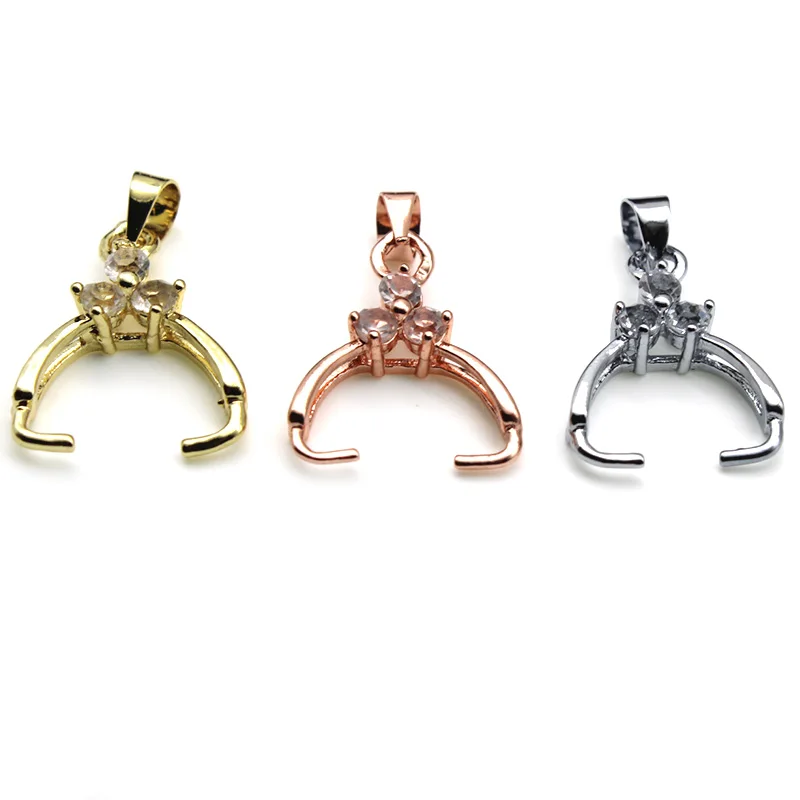 실버 구리 펜던트 클립 핀치 베일 걸쇠 버클 참 목걸이 후크 커넥터, DIY 쥬얼리 제작 액세서리, 로트당 5 개