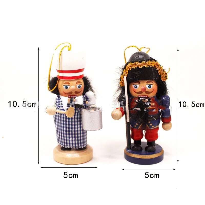 Random Delivery Wooden Nutcracker Soldier Puppet Creative Soldier Etiquette Soldier Christmas Gift Home Decor Crafts Decoration QW168 (3)