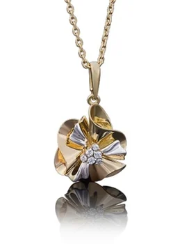 

Yuz platinum pendant with cubic zirconia from combined gold