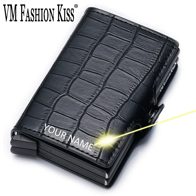 VM модный кошелек с надписью KISS Крокодиловая RFID двойная коробка мини Ретро стиль