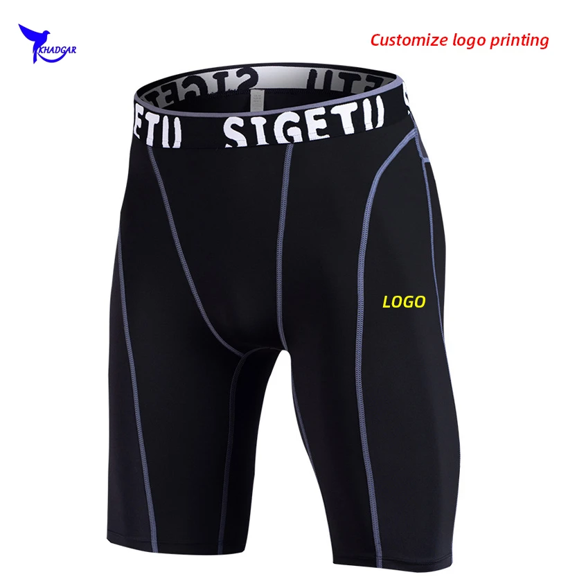 Plus Size 5-6XL Men Quick Dry Compression Running Tights Breathable Gym Fitness Short Pants