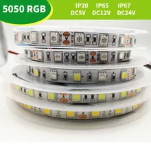 

LED Strip 5050 RGB CCT RGBCCT RGBW White Lights 12V 24V Waterproof 5M 300LED Blue Warm White LED Tape Lights Flexible