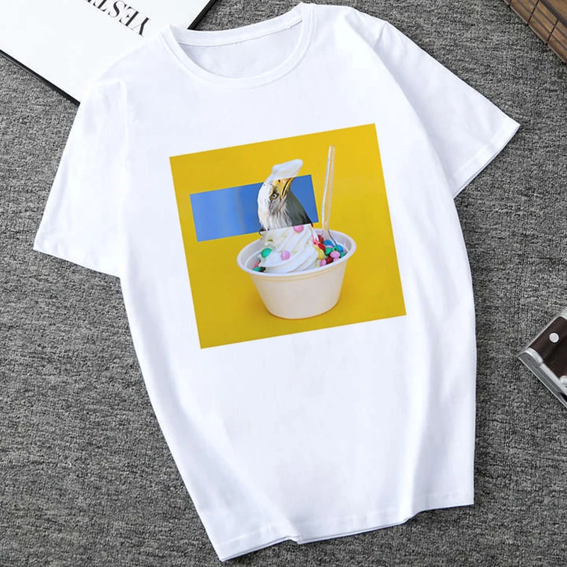 

Summer New Funny Picture Puzzle Kawaii Printing Tshirt Harajuku Casual Short-sleeved Cute Vogue T Shirt Women Clothes Tops