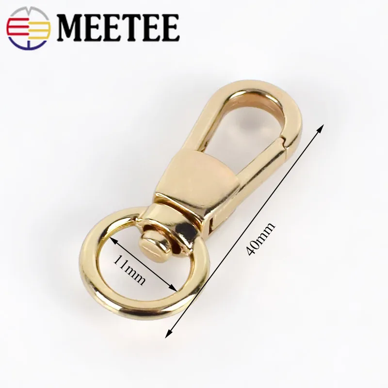 Meetee 5/10/20 шт. 11 мм сумки цепные пряжки металлическая кожа триггер кошелек ремешок
