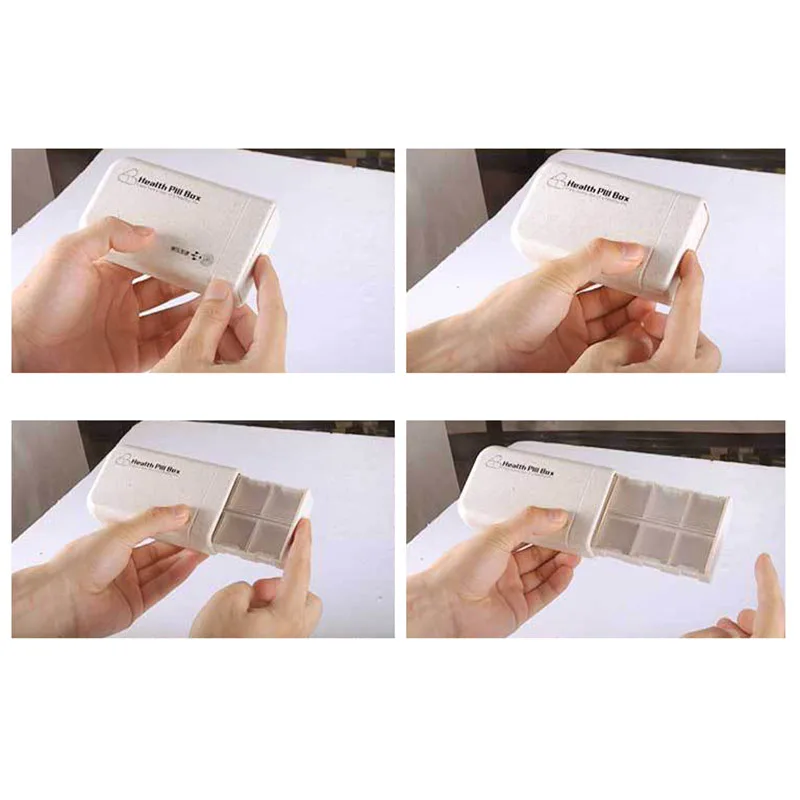 6 Cells Pill Cases for travel Portable Medicine Storage Box PP Medicine Drawer tablet Container Drugs Capsule Dispenser pillbox
