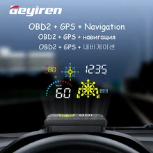 Geyiren Q10 Auto Hud Obd Rpm Meter Head Up Display Overspeed Waarschuwing Systeem Accessoires Water Temperatuur Alarm Auto Elektronica