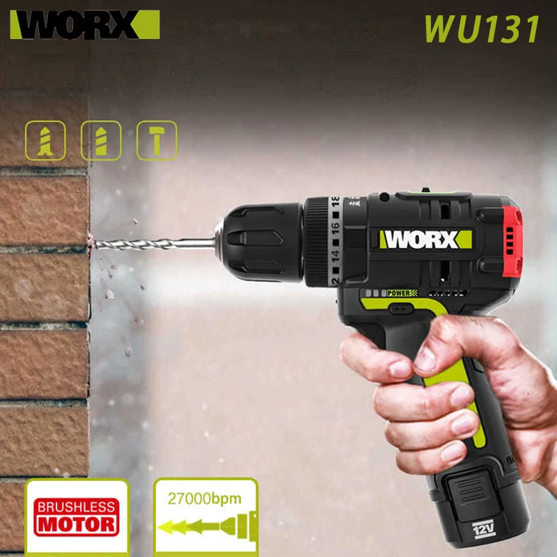 PROD 1005002172581715 WORX Impact Drill WU131 30Nm 27000bpm Dual Speed
Adjust Industrial Grade Power Tool Multi-function Share 12v battery
platform