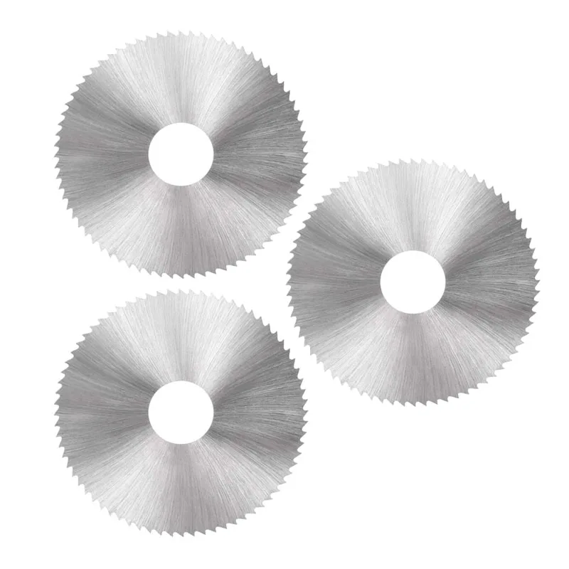 HSS 톱날 원형 절단 휠 0.3 0.4 0.5 0.6 0.8 1.0 1.2 1.5 2.0 2.5mm 두께, 63mm 72 톱니, 16mm 아버 3 개 팩