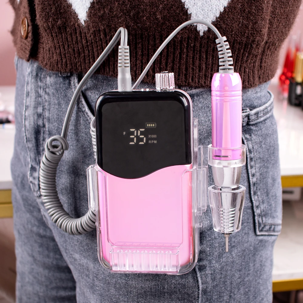 35000RPM Nail Drill Machine For Manicure Nail File With Heart Screen Acrylic Electric Nail Drill Milling Cutter Nail Art Tools 6