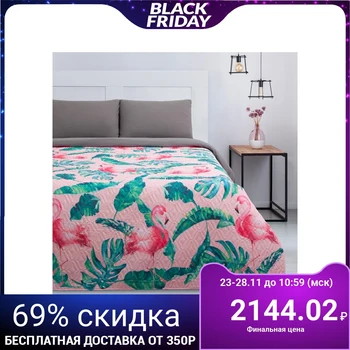 

Bedspread "Ethel" Euro Tropical flamingo, 190 * 205 cm, microfiber