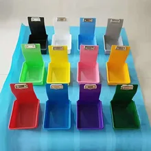 10pcs Dental Laboratory Working Case Pan Tray lab Equipment Plastic Work Case Pans with Clip Holder for Teeth whitening