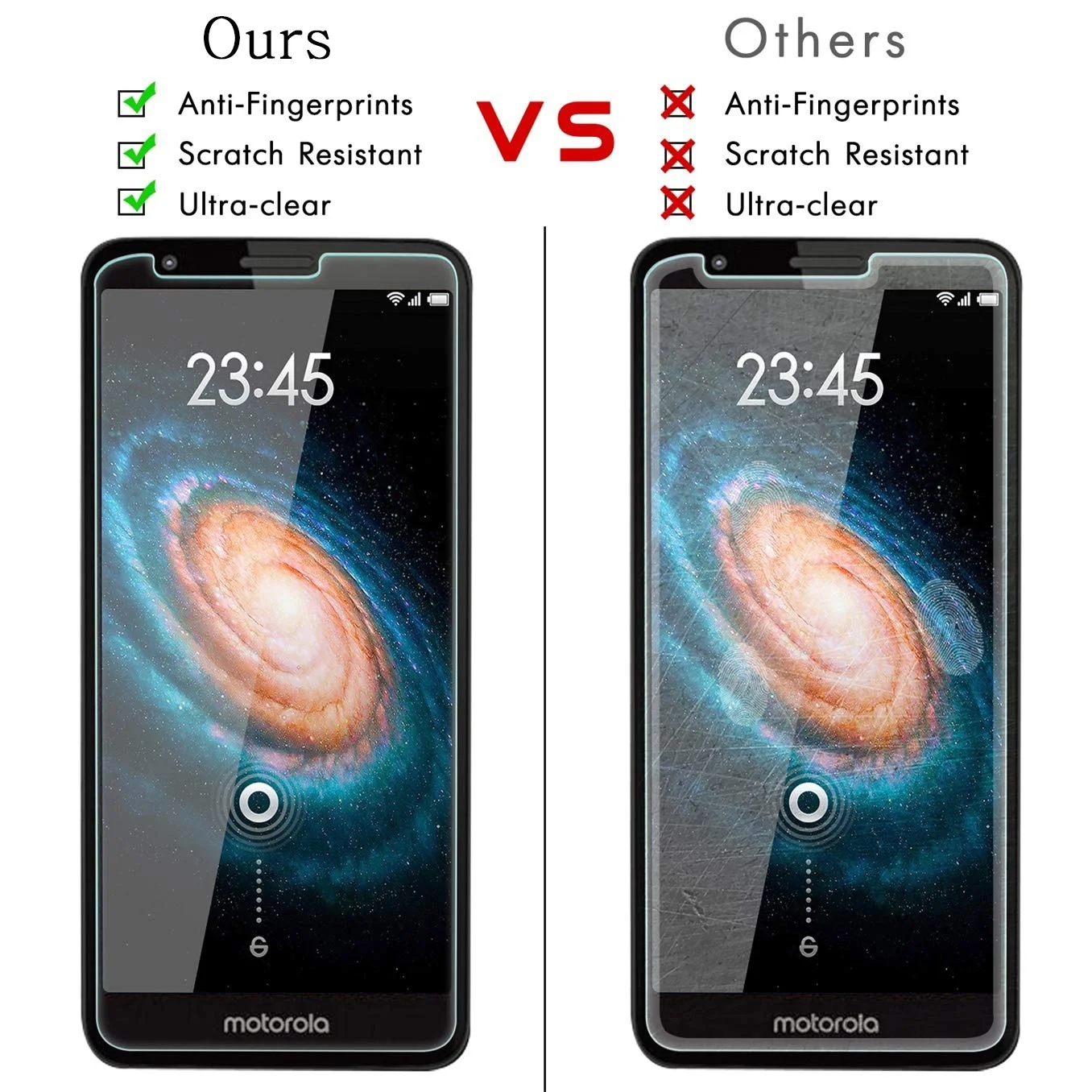 3 Pack For Moto E6 Screen Protector,9H Hardness [3D Touch] [Case Friendly] Ultra-Clear Tempered Glass for Moto E6