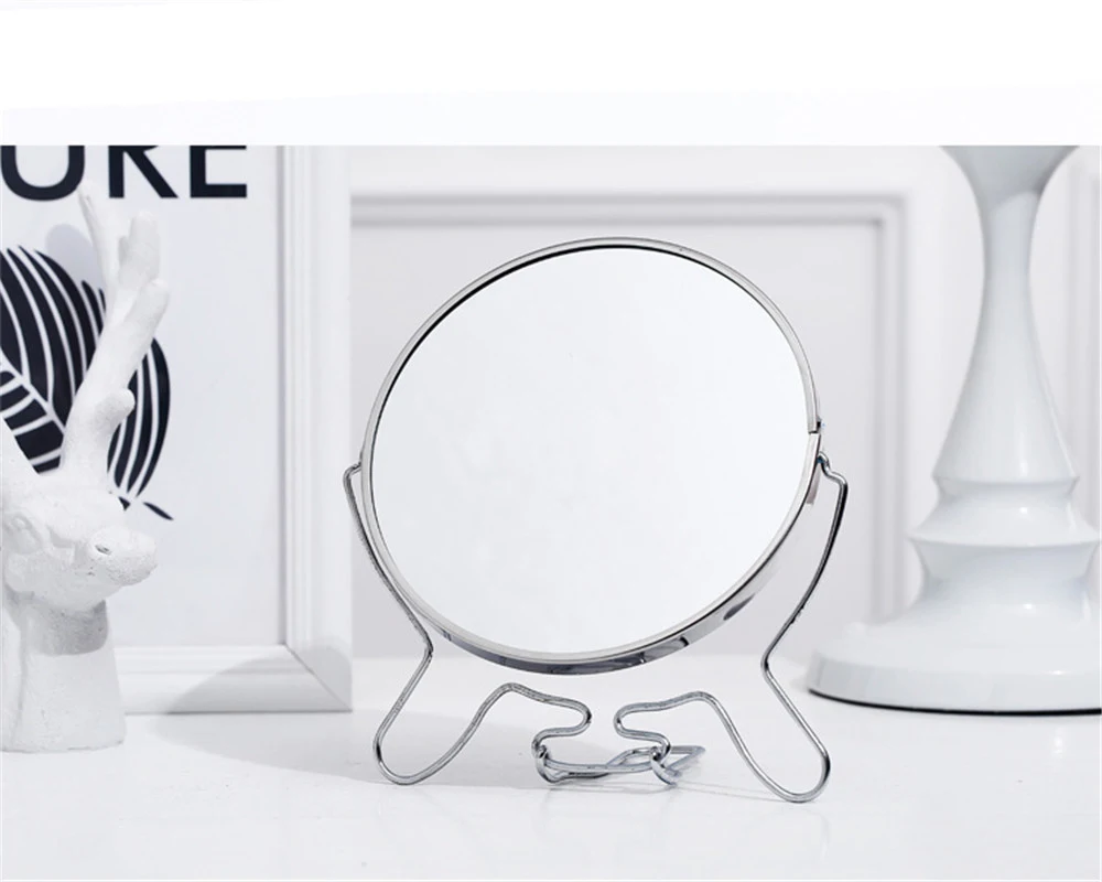 68 Inch 1X Folding Desktop Makeup MirrorMagnifying Mirror Double Side Mirror Metal Portable Travel Cosmetic Mirror Wall Hanging (14)