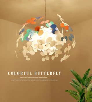 

Modern Butterfly Pendant Lights Children Suspension luminaire Industrial For Living Room Bedroom Study Room Art Decor Led g9