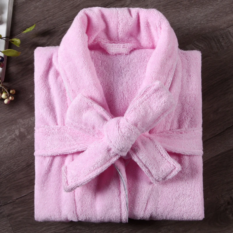 Boy Girl Toweling Terry Towel Cotton Bathrobe Kids Thicken Winter Bath Robe Girls Spa Dressing Gown L286