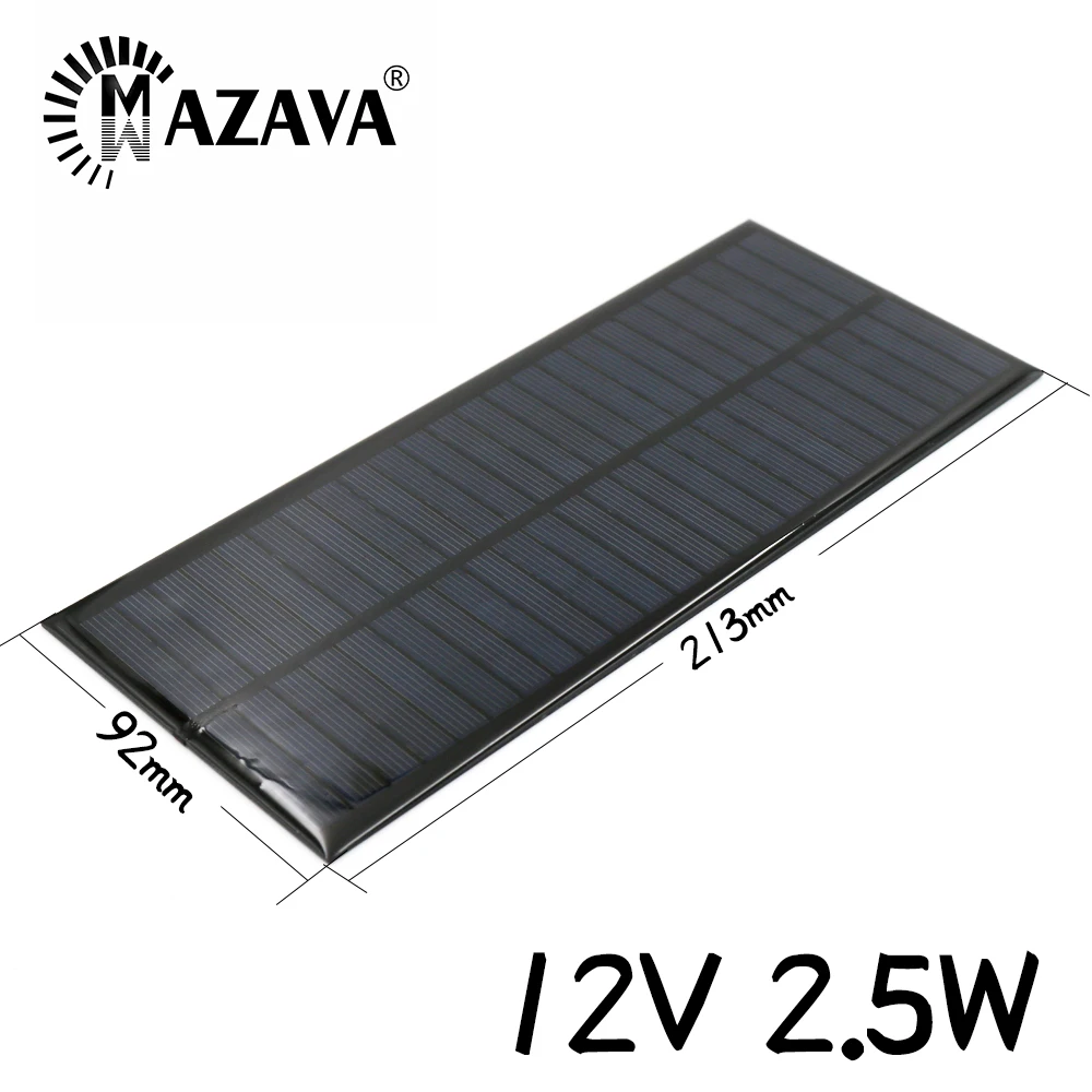 200mA 12V 2.5W Mini Solar Panel Solar Cells DIY For Light Cell Phone Toys Chargers Portable High Quality D I Y Education - ANKUX Tech Co., Ltd