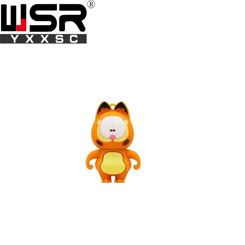 Usb2 0 memory stick garfield 32gb 64gb 128gb silicone cartoon thumb drive usb 4gb 8gb 16gb 3