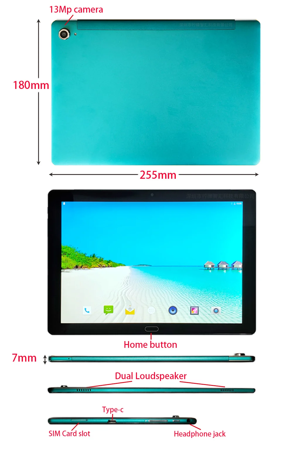 New Design 10.6 Inch 4G Phone Tablet Android 8.0 For Gaming 13MP Camera Tablet Deca Core MT6797 GPS 1920*1280 HD Miracast gaming tablet