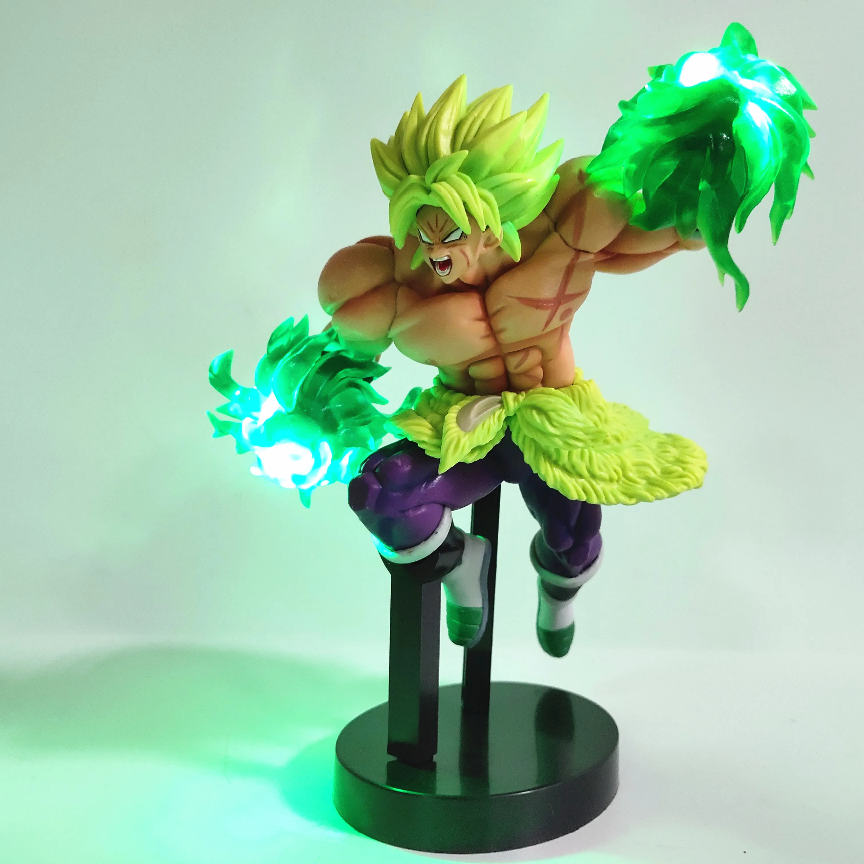 Tanie Dragon Ball Z Broly Led efekt Action Figures zabawki anime Dragon Ball Super Broly Led Power scena figurka zabawka DBZ