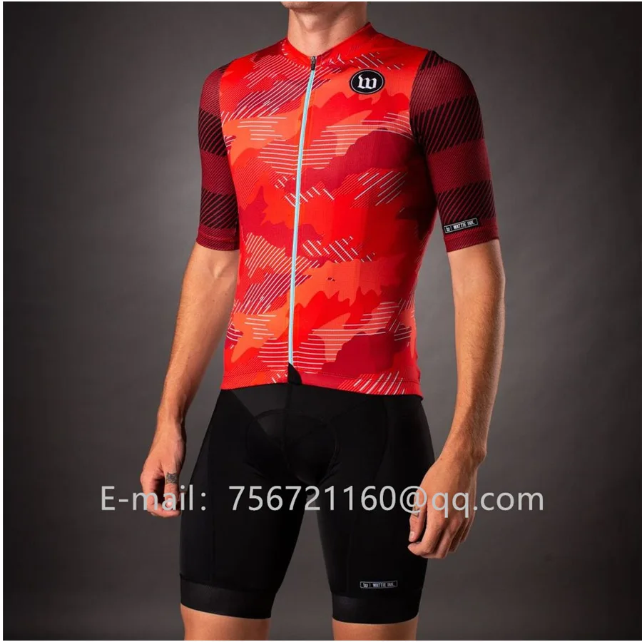 Wattie tint roupas para ciclismo Мужская велосипедная майка roupas p/ciclismo bisiklet forma bicicleta roupa спортивная одежда шорты - Цвет: Зеленый