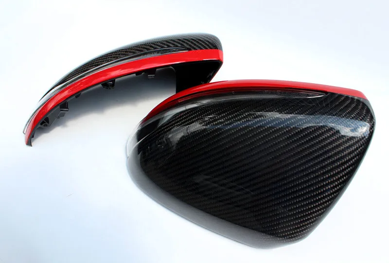 1 пара зеркал заднего вида колпачки из углеродного волокна для W205 W213 W222 Red edge- карбоновая зеркальная крышка Замена оригинальной крышки