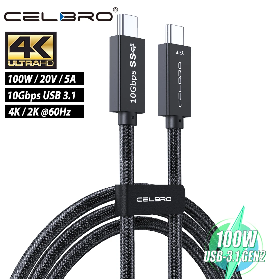 5A Type C кабель Переходник USB на 3 1 Gen2 PD 100W 10 Гбит/с 4K60Hz Thunderbolt3 для Samsung S20 плюс Note20 S21