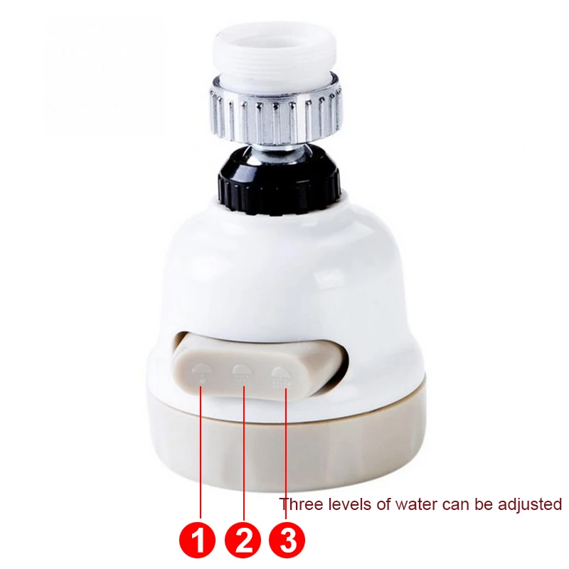360 Rotary Stainless Steel Water Saving Faucet Hose Aerator Diffuser Filter Water Faucet Bubbler Aerator Water Saving Booster