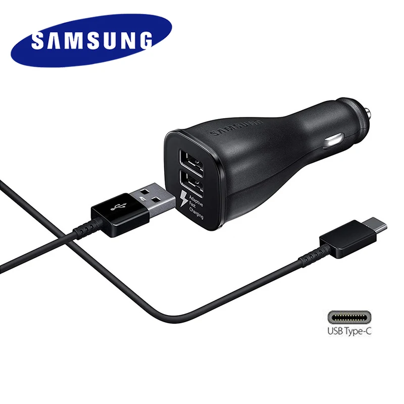 Автомобильное зарядное устройство Samsung с двумя USB портами 1 2 м|Зарядные