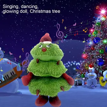 

Christmas Electric Plush Toy Singing Dancing Glowing Doll Christmas Tree Decoration