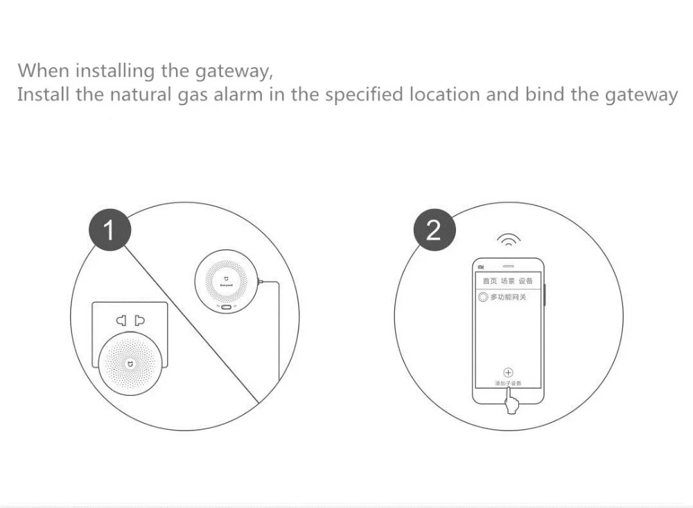 Xiaomi Honeywell сигнализация утечки газа, Aqara Zigbee дистанционное управление CH4 мониторинг потолка и настенный легко установить работу приложение Mijia