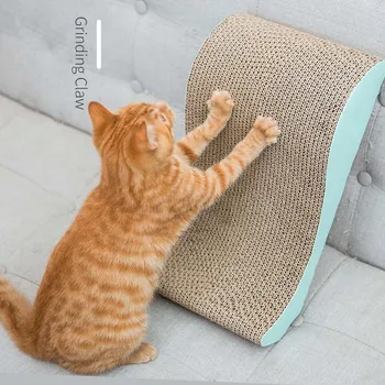 

Corrugated Designer Cats Scratcher Kitten Scratchers Paper Toy For Pet Cats Training Toys