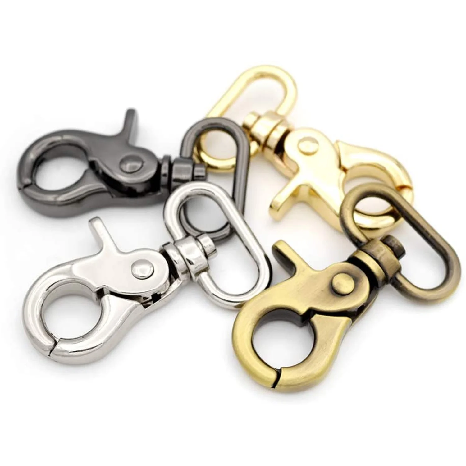 

5pcs Lobster Clasps Oval Swivel Trigger Clips Hooks Clips Snap for Straps Bags Belting Leathercraft