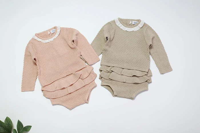 Baby Girls Boys Clothing Sets Spring Autumn Fashion Baby Girls Clothes Long Sleeve Knit Sweater+Shorts Sets of Children