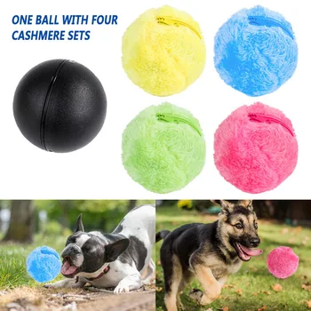 

Pet Dog Toy lush Ball Magic Roller Balls Toy Ball Plus Clean Balls 2 In 1 Function Automatically Vacuum Dog Toys