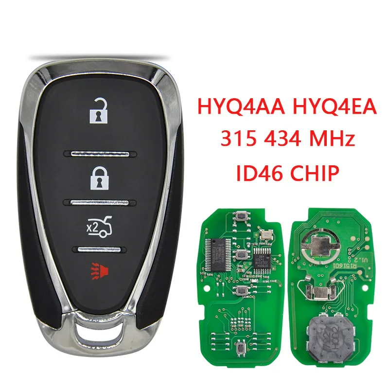 Chevrolet Car Remote Key HYQ4EA HYQ4AA ID46 PCF7952 315/434MHz No Logo CN014107 5 Chevrolet Car Remote Key HYQ4EA HYQ4AA ID46 PCF7952 315/434MHz No Logo CN014107 5