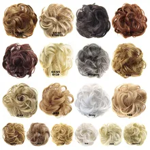 Женские высокотемпературные эластичные волнистые кудрявые синтетические шиньоны, аксессуары для волос для женщин и девушек
