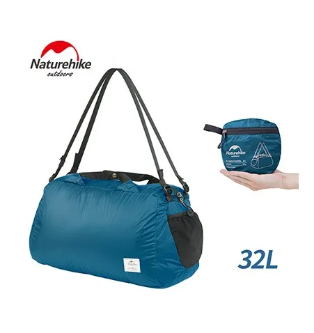 NatureHike 32L складной для путешествий сумка спортивная сумка для хранения легкая походная Большая вместительная Складная Водонепроницаемая сумка - Цвет: Синий цвет