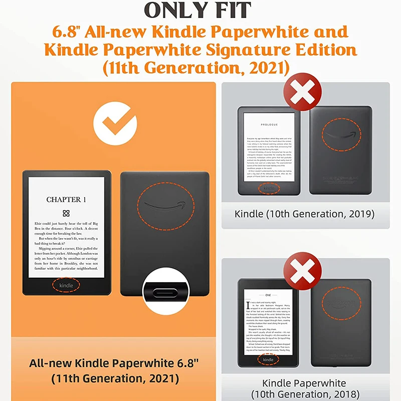 Capa para Kindle Paperwhite 11th Gen 6.8 Capa de Edição de Assinatura Sono Automático Despertar Alça de Mão Dupla Suporte Novo 2023 - Imagem 6