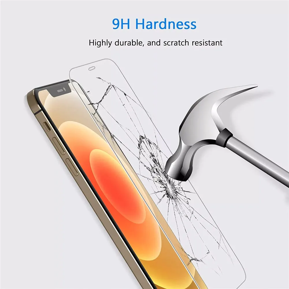 10D 4PCS Protective Glass On the For iPhone 7 8 6 6s Plus X Screen Protector For iPhone 11 12 13 14 Pro X XR XS MAX SE 5s Glass