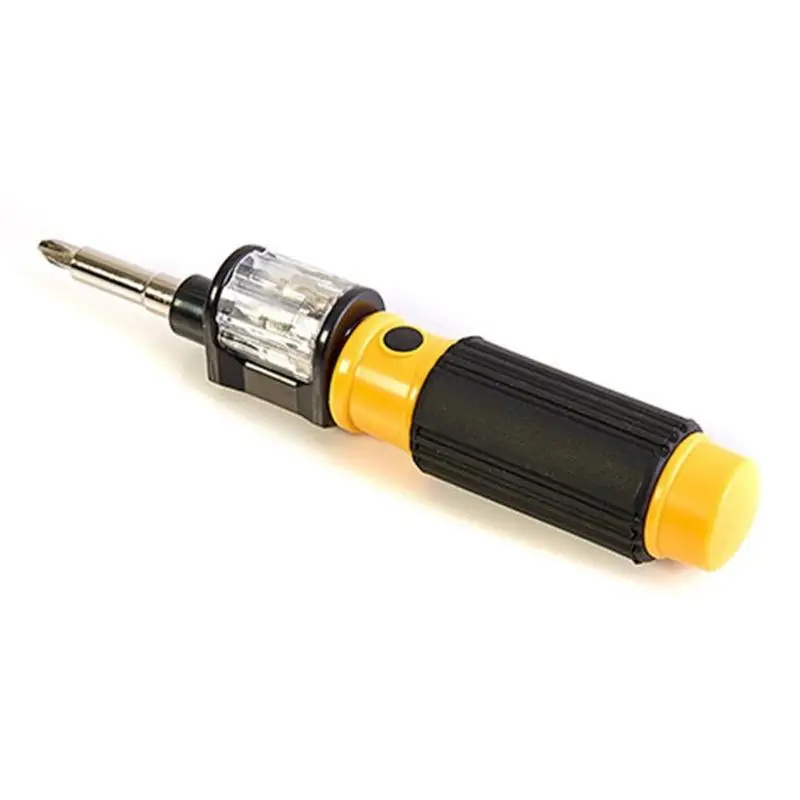 55 Steel Rotating Screwdriver Multi-functional 6-in-1 Combination Quick Switching Telescopic Screw Bits Hand Tools