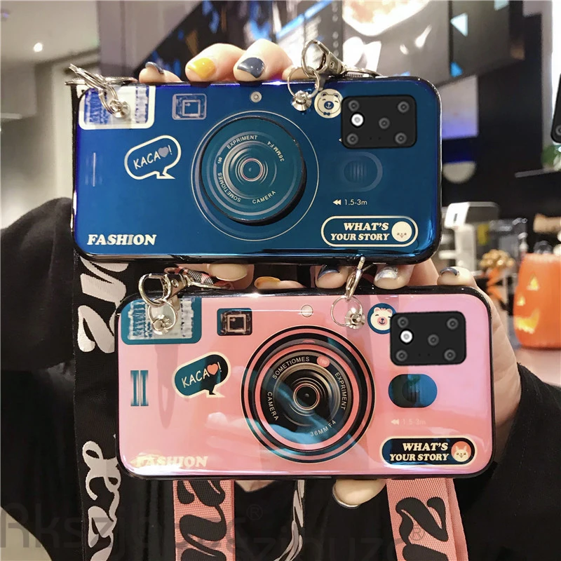 Чехол для телефона с камерой Samsung Galaxy A51 A71 A81 A91 M10S M30S M60S M80S S20 Plus Ультратонкий