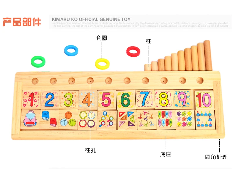 Деревянная доска с цифрами, математическая игра, Детская математика, игрушка для раннего образования
