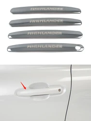 Garniture de poignée de porte, autocollant de décoration, accessoires intérieurs, pour Toyota Highlander 2020 2021 2022 