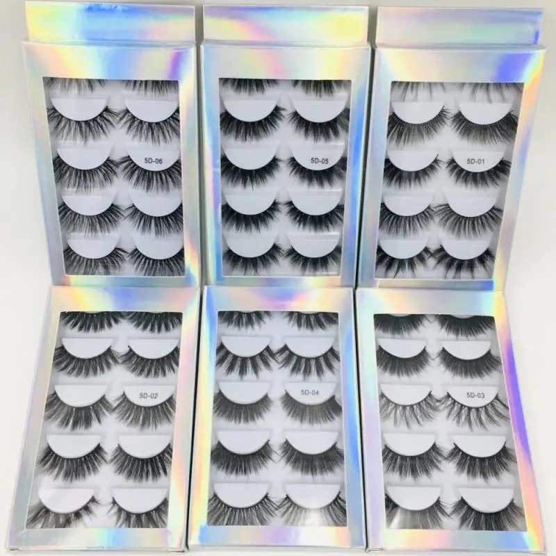 

5 Pairs Mink Lashes 3D Mink Eyelashes 100% Cruelty free Lashes Handmade Reusable Natural Eyelashes Popular False Lashes Makeup