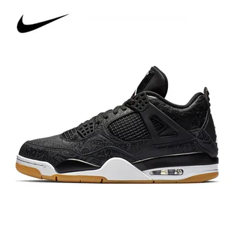

Nike Air Jordan 4 Black Laser Men's Basketball Shoes Original High Top Jordan Sneakers Basketball Shoes Men Unisex Women