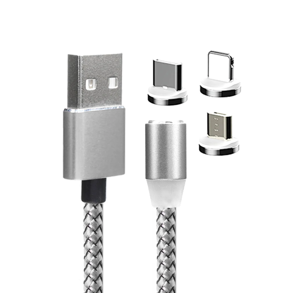 PCER кабель для передачи данных с магнитной головкой, провод для мобильного телефона, кабель Micro USB TYPE C, шнур для мобильного телефона USB3.0 3 в 1