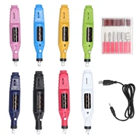 USB Power Supplys Handheld Mini Electric Grinder Nail Gelatum Removing Tool Machine Speed Adjustable Grinding Rotary Tool Kit 1