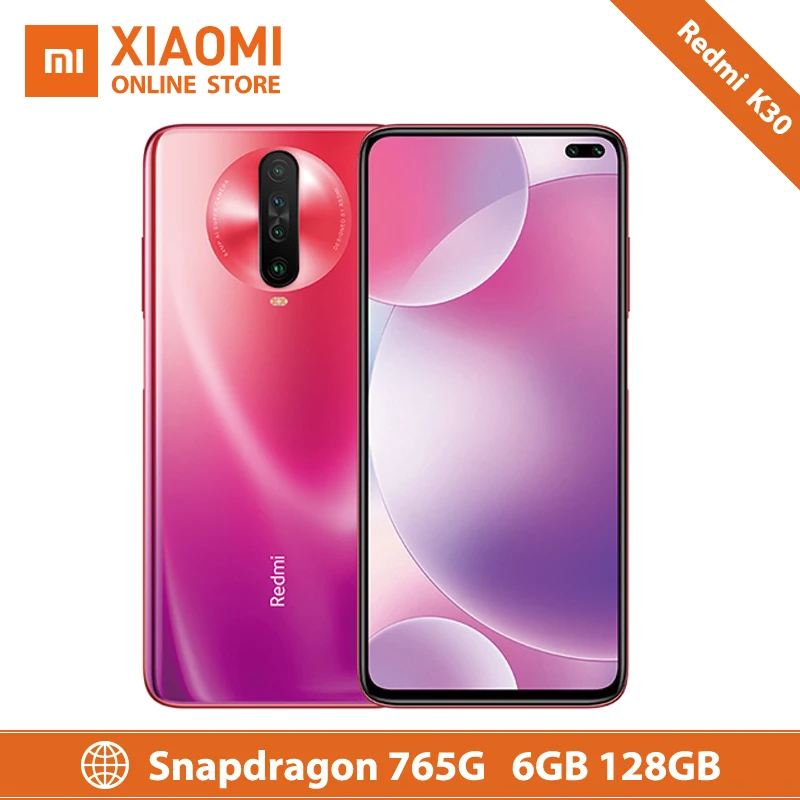 Смартфон Xiaomi Redmi K30, 6 ГБ, 128 ГБ, 5G, восьмиядерный смартфон Snapdragon 765G, 6,67 дюйма, 4500 мАч, 30 Вт, быстрое зарядное устройство, 64 мп, NFC, мобильный телефон